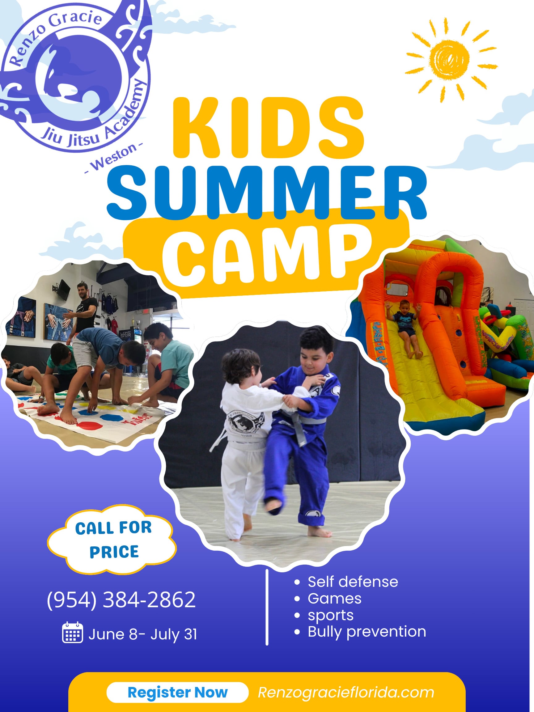 Blue Orange Modern Kids Summer Camp Poster_1