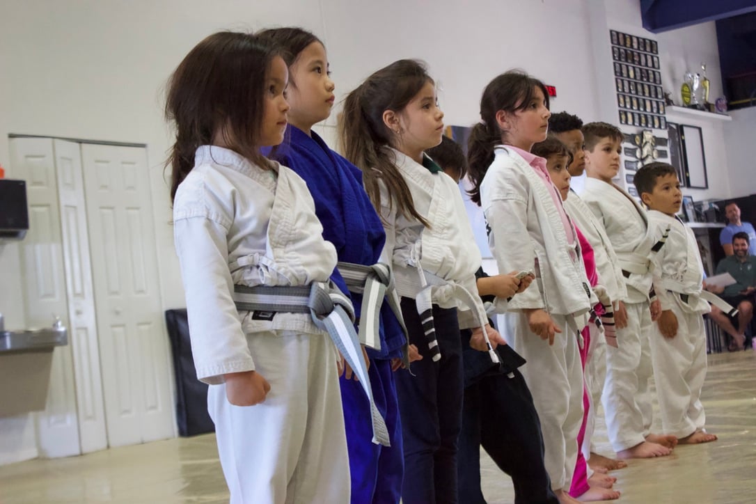 little girls in formation